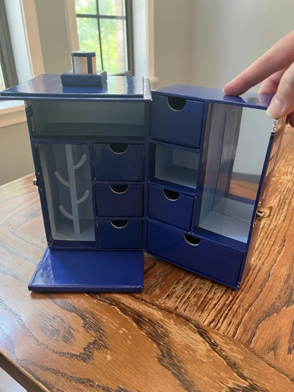 Doctor Who Tardis Jewelry Box - Includes 7 Drawers, Mirror, and Ring Hanger